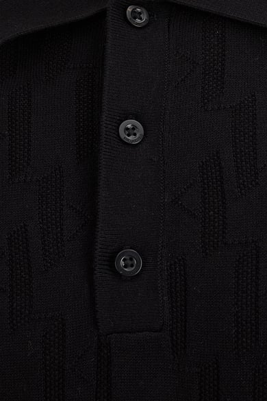 ΜΠΛΟΥΖΑ ΠΛΕΚΤΗ ΒΑΜΒΑΚΕΡΗ KARL LAGERFELD - 990 ΜΑΥΡΟ